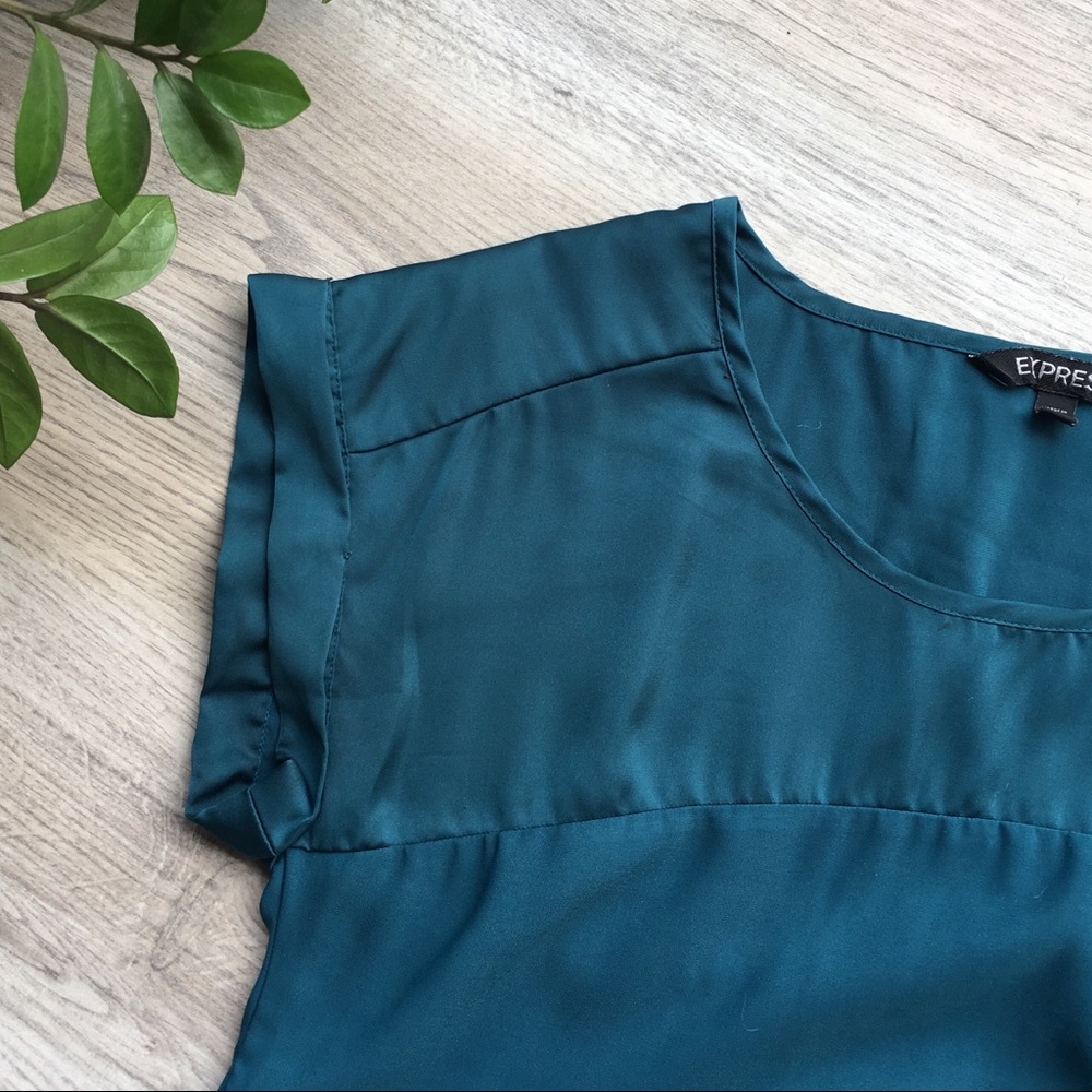 EXPRESS teal blouse x-small